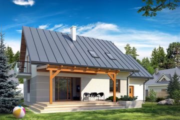  Projekt domu Bruno (BSE1034) - projekt domu parterowego z poddaszem - Zdjęcie 2