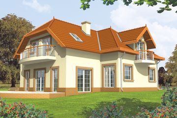  Projekt domu Marzenka G2 (WRC1036) - projekt domu parterowego z poddaszem - Zdjęcie 2