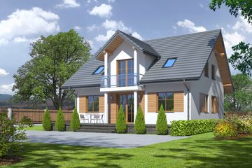  Projekt domu Tarczyn nowy (KRP1484) - projekt domu parterowego z poddaszem - Zdjęcie 2