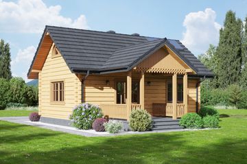  Projekt domu Hoczew mała 3 (KRP1487) - projekt domu parterowego - Zdjęcie 2