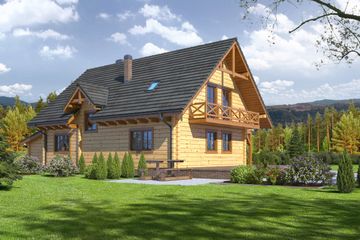  Projekt domu Bolesławice dw 5g (KRP1488) - projekt domu parterowego z poddaszem - Zdjęcie 2