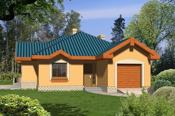  Projekt domu Lazur (WRN1004) - projekt domu parterowego - Zdjęcie 2