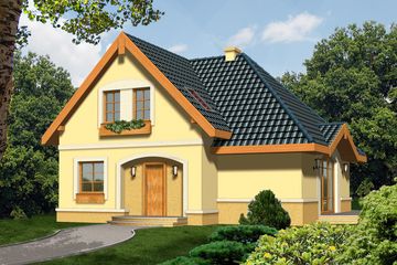  Projekt domu Mika (WRN1005) - projekt domu parterowego z poddaszem - Zdjęcie 2