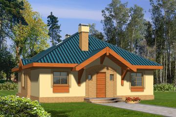  Projekt domu Onyx (WRN1006) - projekt domu parterowego - Zdjęcie 2