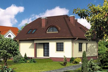  Projekt domu WB-0015 (KRA3567) - projekt domu parterowego z poddaszem - Zdjęcie 2