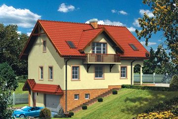  Projekt domu WB-0021 (KRA3572) - projekt domu parterowego z poddaszem - Zdjęcie 2