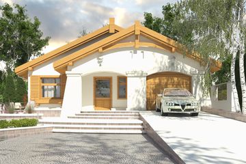  Projekt domu Anielka II z garażem 1-st. [A] (WRF1038) - projekt domu parterowego - Zdjęcie 2