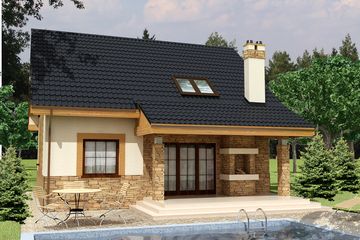  Projekt domu Asia bez garażu [B] (WRF1040) - projekt domu parterowego z poddaszem - Zdjęcie 2