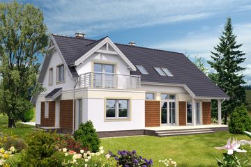  Projekt domu Heidelberg II DCP207a (WOB1117) - projekt domu parterowego z poddaszem - Zdjęcie 2