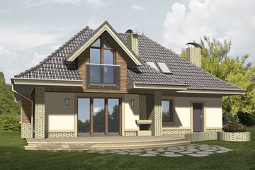  Projekt domu Arlekin (WRN1159) - projekt domu parterowego z poddaszem - Zdjęcie 2