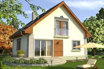  Projekt domu Absyda (WRN1163) - projekt domu parterowego z poddaszem - Zdjęcie 2