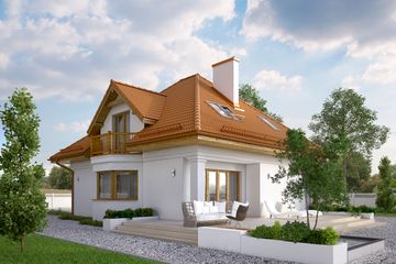  Projekt domu Wilga (BSA1330) - projekt domu parterowego z poddaszem - Zdjęcie 2