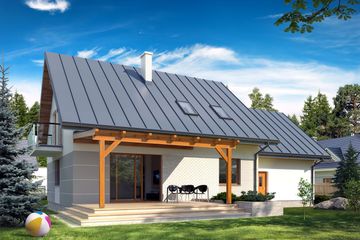  Projekt domu Bruno 2 (BSE1035) - projekt domu parterowego z poddaszem - Zdjęcie 2