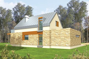  Projekt domu Tekla G1 (WRC1191) - projekt domu parterowego z poddaszem - Zdjęcie 2