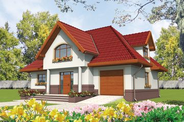  Projekt domu Ofelia G1 (WRC1050) - projekt domu parterowego z poddaszem - Zdjęcie 2