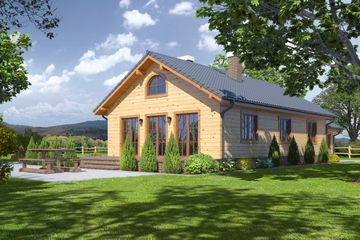  Projekt domu Chmielów 2 dwsg (KRP1492) - projekt domu parterowego - Zdjęcie 2