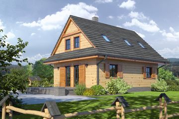  Projekt domu Zawoja dws1l (KRP1498) - projekt domu parterowego z poddaszem - Zdjęcie 2