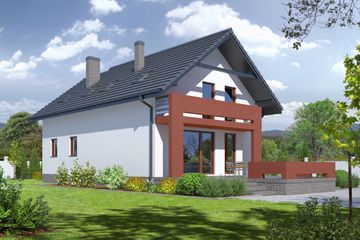  Projekt domu Oleśnica 32 (KRP1499) - projekt domu parterowego z poddaszem - Zdjęcie 2