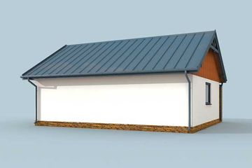  Projekt garażu G274 garaż dwustanowiskowy z pomieszczeniem gospodarczym (SLN1351) - projekt garażu parterowego - Zdjęcie 2