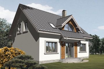  Projekt domu Analogia (WRN1172) - projekt domu parterowego z poddaszem - Zdjęcie 2