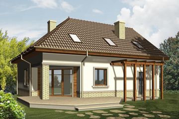  Projekt domu Arkady (WRN1178) - projekt domu parterowego z poddaszem - Zdjęcie 2