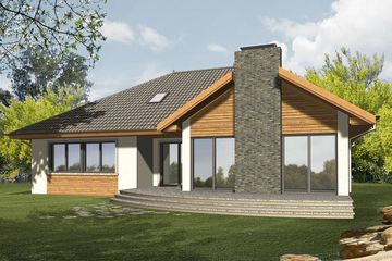  Projekt domu Alabama (WRN1179) - projekt domu parterowego z poddaszem - Zdjęcie 2