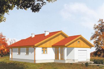  Projekt domu Lama (KSA1250) - projekt domu parterowego - Zdjęcie 2