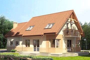  Projekt domu Guliwer 2G+ (BSB1045) - projekt domu parterowego z poddaszem - Zdjęcie 2