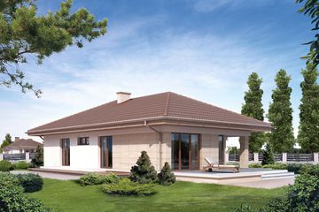  Projekt domu Neptun 5 (BSA1543) - projekt domu parterowego - Zdjęcie 2