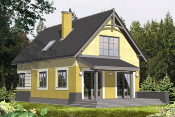  Projekt domu Iza bez garażu [B] (WRF1275) - projekt domu parterowego z poddaszem - Zdjęcie 2