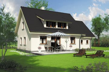  Projekt domu Calineczka G1 (WRC1386) - projekt domu parterowego z poddaszem - Zdjęcie 2