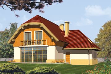  Projekt domu Eryka G1 (WRC1390) - projekt domu parterowego z poddaszem - Zdjęcie 2