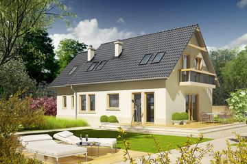  Projekt domu Oleńka G1 (WRC1057) - projekt domu parterowego z poddaszem - Zdjęcie 1