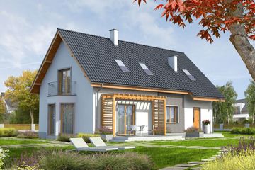  Projekt domu Ben II G1 (z piwnicą) (WRC1834) - projekt domu parterowego z poddaszem - Zdjęcie 2