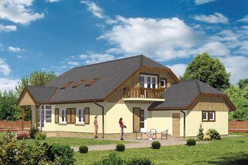  Projekt domu WB-3379 (KRA1185) - projekt domu parterowego z poddaszem - Zdjęcie 2