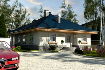  Projekt domu Dorotka bez garażu [B] (WRF1059) - projekt domu parterowego - Zdjęcie 2