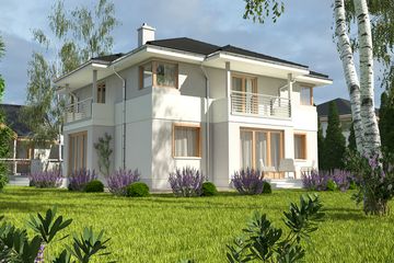  Projekt domu Kastor z garażem 1-st. [A] (WRF1425) - projekt domu z pełnym piętrem - Zdjęcie 2