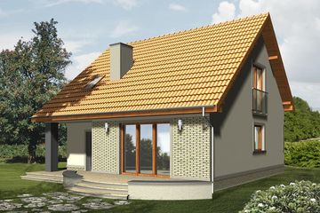  Projekt domu Absolwent (WRN1181) - projekt domu parterowego z poddaszem - Zdjęcie 2