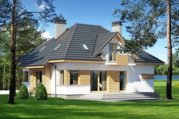  Projekt domu Reksio (BSB1078) - projekt domu parterowego z poddaszem - Zdjęcie 2