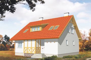  Projekt domu Olza (KSA1252) - projekt domu parterowego z poddaszem - Zdjęcie 2