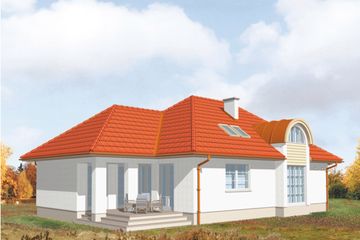  Projekt domu Retro (KSA1254) - projekt domu parterowego z poddaszem - Zdjęcie 1