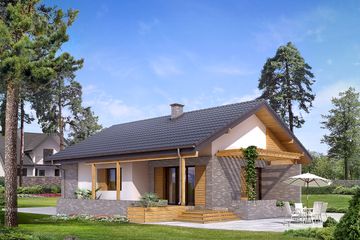  Projekt domu Atut (BSA1552) - projekt domu parterowego - Zdjęcie 2