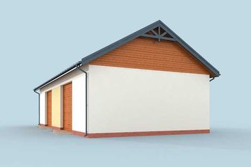  Projekt garażu G303 garaż dwustanowiskowy (SLN1587) - projekt garażu parterowego - Zdjęcie 2