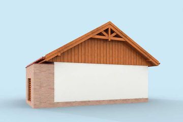 Projekt budynku gospodarczego G300 Budynek gospodarczy - parterowy dom o powierzchni 39,36 m², dach dwuspadowy - ujęcie 2