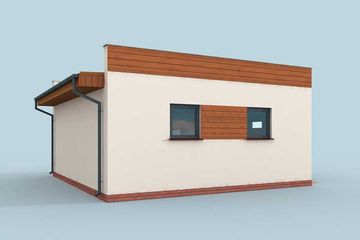  Projekt garażu G308 garaż jednostanowiskowy z pomieszczeniem gospodarczym (SLN1590) - projekt garażu parterowego - Zdjęcie 2