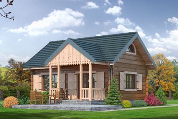  Projekt domu Hoczew mała dw (KRP1407) - projekt domu parterowego - Zdjęcie 2