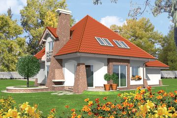  Projekt domu Zenobia G1 (WRC1218) - projekt domu parterowego z poddaszem - Zdjęcie 2