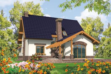  Projekt domu Nastka G1 (WRC1079) - projekt domu parterowego z poddaszem - Zdjęcie 2