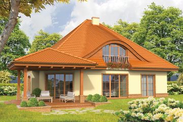  Projekt domu Seweryna G2 (mała) (WRC1854) - projekt domu parterowego z poddaszem - Zdjęcie 2