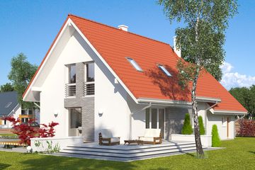 Projekt domu Azuryt NF40 (BSA1877) - projekt domu parterowego z poddaszem - Zdjęcie 2